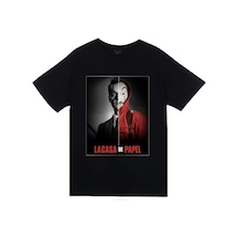 Stoned&Fame La Casa De Papel Baskılı -t-shirt SIYAH