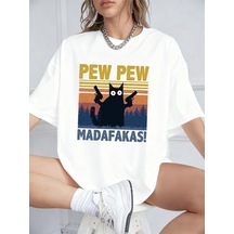 Noıssey Urban Pop Graphic Kadın Tişört Koleksiyonukod 5606 Beyaz