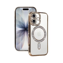 Apple Apple Uyumlu iPhone 17 Joke Simli Magneticsafe Kılıf - Gold 0.2M-Çok Renkli