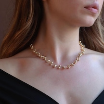 Tffny Model Gold Kaplama Gümüş Kolye Gümüş