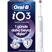 İo3 Beyaz Şarjlı/elektrikli Diş Fırçası, 1 Fırça Başlığı, Uzun Ömürlü Pil