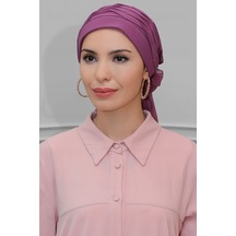 Hürrem Bone Gül Kurusu Pratik Hazır Geçmeli Tesettür Bone Sandy Kumaş Incili Gülkurusu