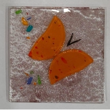 Kelebek Desenli Banyo Cam Gider Kapağı Süsü Tekli Ölçü :10x10 Cm Standart