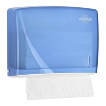 Rulopak Modern Z Katlı Şeffaf Mavi Kağıt Havlu Dispenseri 200 Kağıt Kapasiteli R-1317