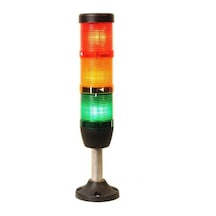 Emas IK53L220XM03 K Serisi Üç Katlı 220V AC 100mm Borulu Plastik Ayaklı LED Kolon 50mm
