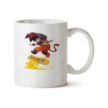 Goku Anime İki Tarafı Baskılı Kupa Bardak Çok Renkli