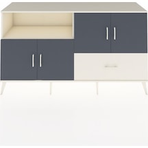 Hyperion Konsol 4 Raflı Tek Çekmeceli 4 Kapaklı 176x44x99 Aytaşı- Aytaşı-antrasit/aytaşı