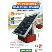 Güneş Enerjili Elektrikli Çit Cihazı - Akülü Solar Domuz Ve Ayı Savar Çit Makinesi