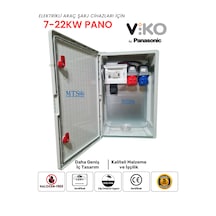 22kw + 7.4kw Viko Panasonic Ip66 Kilitlenebilir Kombinasyon Kutusu Panosu 5x32a + 3x32a + 220v Tesla Togg Uyumlu 22kw - 7.4kw