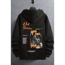 Uyguntarz The Dream Baskılı Unisex Oversize Sweatshirt siyah