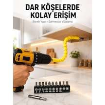 12 Li Akrobat Bits Vidalama Seti Esnek Uç Çok Yönlü Kullanım Yeni Nesil 99242892