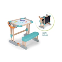 Space Yazı Tahtalı Çocuk Çalışma Masası Smoby - Mıknatıslı Gri