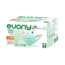Evony Yumuşak Elastik Kulaklı Cerrahi Maske 50 Adet Yeşil
