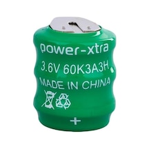 Power-xtra 3s1p - 3.6v 60 Mah Ni-cd Şarjlı Buton Pil - 3 Pinli