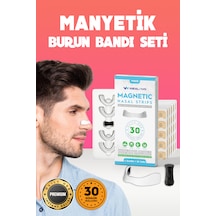30 Lu Beyaz Manyetik Burun Bandı Mıknatıslı, Kolay Kullanım,
