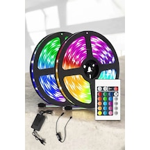 Mey İthalat Yeni Nesil Rgb Işıklı 10metre Şerit Led Kumandalı Şarj Edilebilir 67907441