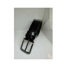 Yurtsever Erkek %100 Hakiki Manda Derisi 4cm Kemer Siyah Siyah