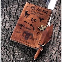 Koç Burcuna İsme Özel Deri Defter