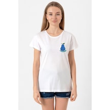 One Piece Anime Gura Gura Devil Fruit Beyaz Kadın Bisikletyaka Tshirt 001