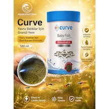 Curve Yavru Balıklar Için Granül Yem - 100 Ml - Özel Karışım Formüllü - Omega 3 - Vitamin C - Protein Içerikli Balık Yemi