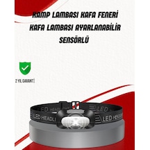Ayarlanabilir Kafa Lambası Type-c Şarjlı Kompakt Kamp Lambası Çok Renkli 44294297
