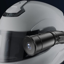 Coverzone 4k Ultra Hd Dual Channel Motosiklet Kask Kamerası 170 Geniş Açı, Ip65 Su Geçirmez, 1800mah Batarya, Type-c, Time-lapse, 256gb Destekli Kompakt Gövde Motosiklet Aksiyon Kayıt Kamerası V8
