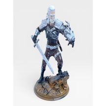 The Witcher Geralt Of Rivia 15 Cm Figür - Ak Kurt Canavar Avcısı Masaüstü Heykeli