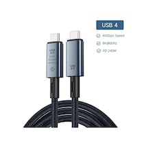 40gbps 240w 4.0 Thunderbolt Type-c To Type-c Şarj, Data Ve 8k 60hz Görüntü Aktarım Kablosu Tip C 1.5 Metre Zr851