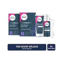 Professional Bikini Bölgesi Tüy Dökücü Krem Seti 50 Ml + 50 Ml X 2 Adet