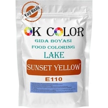Ok Color Lake Sunset Yellow E110 Turuncu Yağ Bazlı Toz Gıda Boyası 500 G