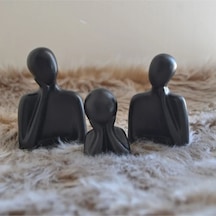 Bernami Mumluk Şamdanpinterest Aile Biblo Figür Heykel 3lu Set Siyah Diğer