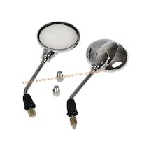 Scooter 50 Cc Nostaji Nikel 8mm 10mm Yuvarlak Ayna Takımı