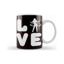 Love Hula Hoop Hula Hooper Hooping Fitness Sports Training Kupa Bardak Porselen Karışık