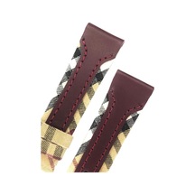 Burberry Uyumlu 20mm Bordo Deri Saat Kordonu