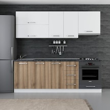 Minar 230 Cm Mutfak Dolabı Beyaz Dore 230-D5 Beyaz