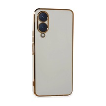 Vivo Y17s Kılıf Volet Silikon - Beyaz 0.2M-Çok Renkli