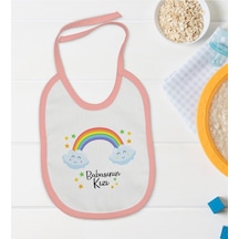 Bk Kids Babasının Kızı Tasarımlı Pembe Bebek Mama Önlüğü Pembe