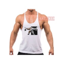 Tarzsokak Gym Tank Top Fitness Sporcu Atleti Gym37 Beyaz