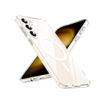 Galaxy A16 İçin Kılıf Kamera Korumalı Magsafe İle Uyumlu Kablosuz Şarj Özellikli Şeffaf Telefon Kılıfı Diğer