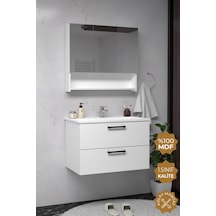Teta Home Batum 65 Cm Mdf Banyo Dolabı Seti Beyaz Beyaz