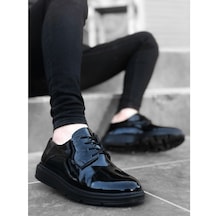 Ba0003 Bağcıklı Klasik Siyah Siyah Taban Rugan Erkek Ayakkabı