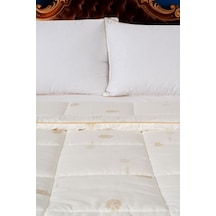 Varol Pure Woll Çift Kişilik Yün Yorgan 195x215 Cm %100 Pamuk Kılıf Bez Çantalı Krem