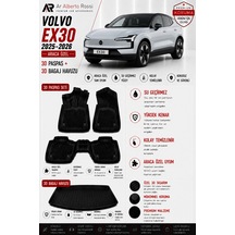 Volvo Ex30 2025-2026 Araca Özel 3d Paspas + 3d Bagaj Havuzu