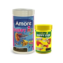 Guppy Mix Granules 250ml + AHM Guppy 100ml Tropikal Balık Yemi