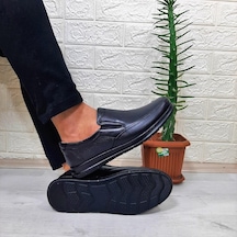 Fiyra Flcn400 Siyah İç Dış Hakiki Deri Kaymaz Taban Erkek Ayakkabı 001