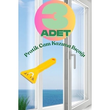 3 Adet Profesyonel Cam Leke Kazıyıcı Ocak, Cam Zemin Ve Mermer Temizleme Aparatı - Yedek Bıçaklı