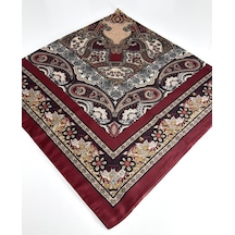 Miray Nevada Büyük Boy Organik Pamuk Eşarp - 120 X 120 - 06452 Bordo