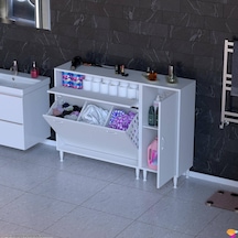Modilayn Yenice 140x97x32,5 Cm 3 Raflı Ve 3 Sepetli Dolap İle Çamaşırlarınız Artık Daha Düzenli. Beyaz