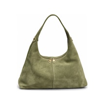 Nura Collection Haki Kadın Hakiki Süet Shopper Omuz Çantası Haki - 933745279 Haki