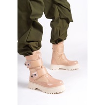 Elısa Cırt Cırtlı Paraşüt Kumaş Rugan Kadın Bot Rtt - Ten Ten